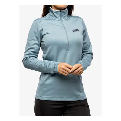 Dámská mikina se zipem Patagonia R1 Daily Zip Neck - plume grey/steam blue x-dye