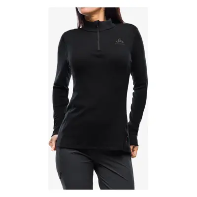 Funkční mikina dámská Odlo Merino BL Top Turtle Neck LS Half Zip - black