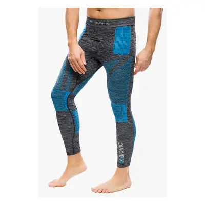 Termolegíny X-Bionic Energy Accumulator 4.0 Melange Pants - dark grey melange/blue