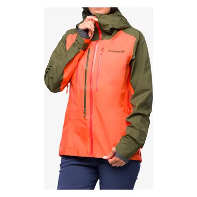 Damska bunda na skialpy Norrona Lyngen Gore-Tex Jacket – olive/orange