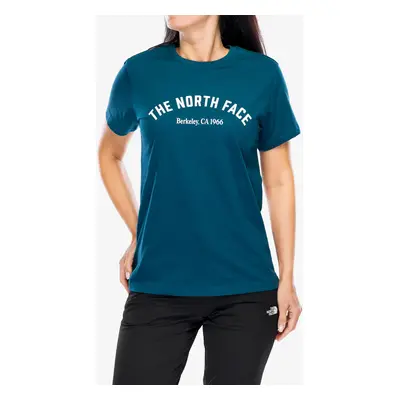 Bavlněné tričko dámské The North Face S/S Tee Varsity Graphic - midnight petrol