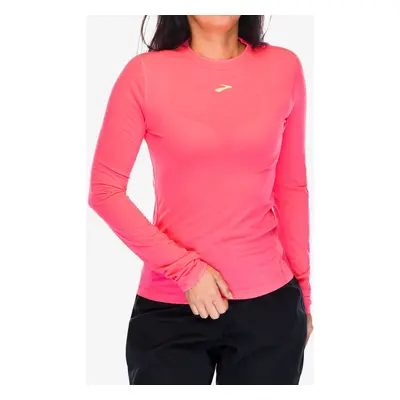 Mikina na běhání dámská Brooks High Point Long Sleeve - neo pink