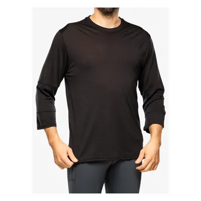 Cyklistické triko Patagonia Merino 3/4 Sleeve Bike Jersey - black