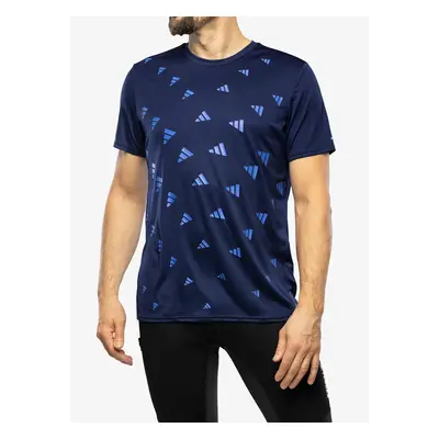 Běžecké tričko adidas Brand Love Graphic Tee - dark blue/blue fusion