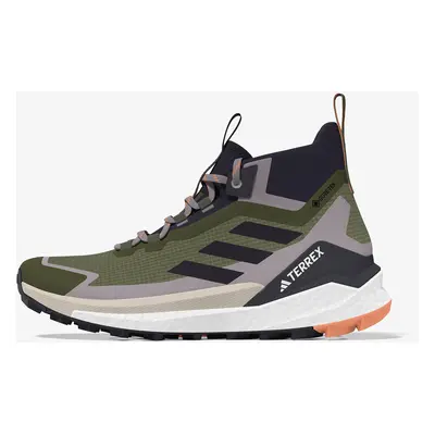 Turistické boty dámské adidas TERREX Free Hiker GTX - olive str/aurora blk/amber tin