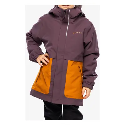 Dívčí bunda Vaude Kids Campfire 3in1 Jacket - blackberry/brown