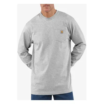 Tričko s dlouhým rukávem Carhartt Workwear Pocket T-Shirt L/S - heather grey