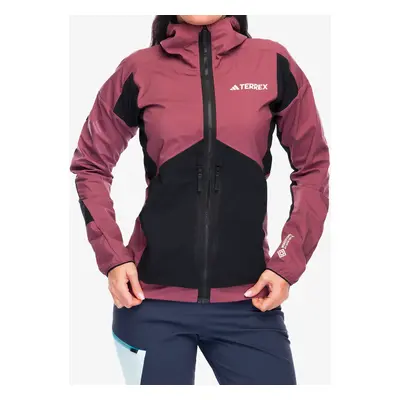 Damska bunda na skialpy adidas TERREX Techrock GORE-TEX WINDSTOPPER Softshell Jkt - quiet crimso