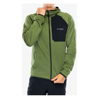 Mikina s kapucí Columbia Triple Canyon Grid Fleece Hooded Full Zip II - canteen/black