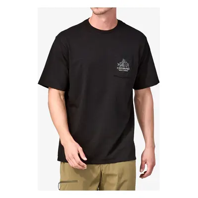 Bavlněné tričko Patagonia Chouinard Crest Pocket Responsibili-Tee - ink black