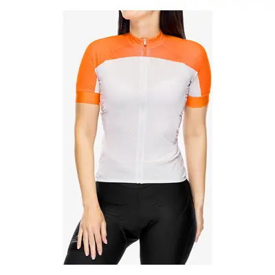 Dámské cyklistické triko POC Essential Road Logo Jersey - zink orange/granite grey