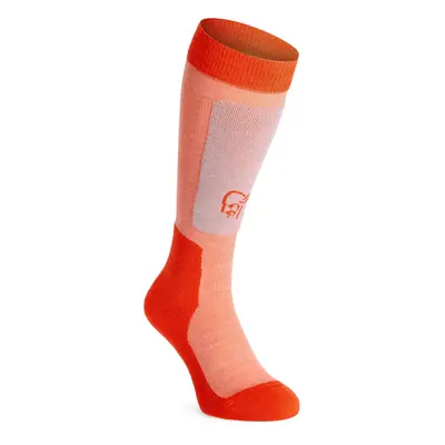 Ponožky na lyže Norrona Lofoten Mid Weight Merino Socks Long - orange/peach