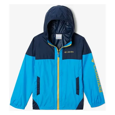 Chlapecká bunda Columbia Flash Challenger Windbreaker - compass blue/collegiate navy