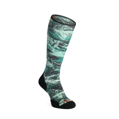 Lyžařské ponožky Smartwool Ski Targeted Cushion Green Slopes Print OTC Socks - black