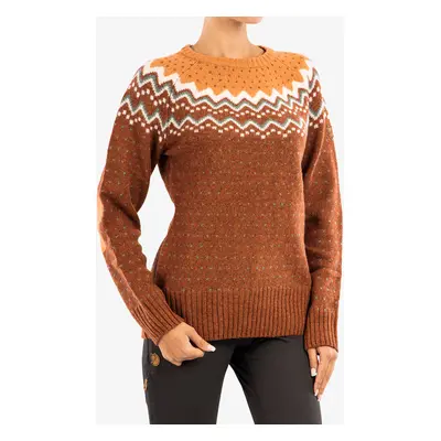 Dámská mikina Fjallraven Ovik Knit Sweater - autumn leaf/desert brown