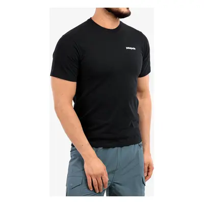 Bavlněné tričko Patagonia P-6 logo Responsibili-Tee - black