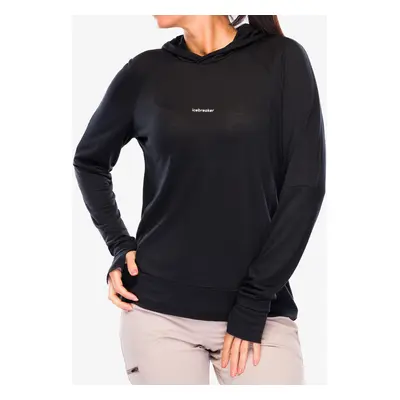 Dámská mikina s kapucí Icebreaker Cool-Lite LS Hoodie - blk