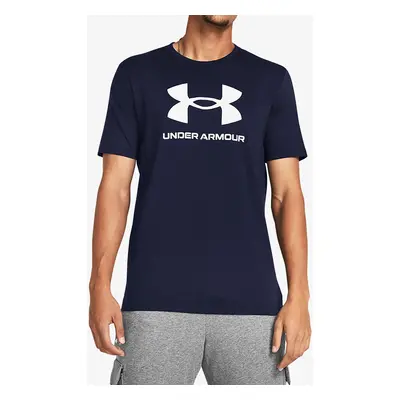 Tričko s potiskem Under Armour UA Logo Short Sleeve - academy/white