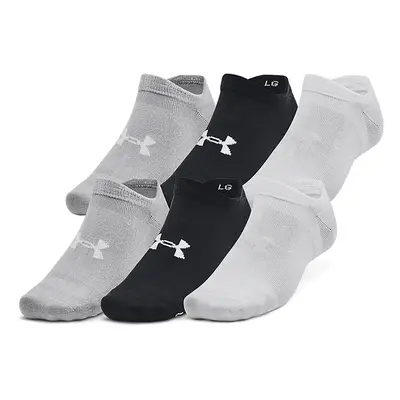 Ponožky Under Armour Essential 6-Pack No Show Socks - black/black/halo gray