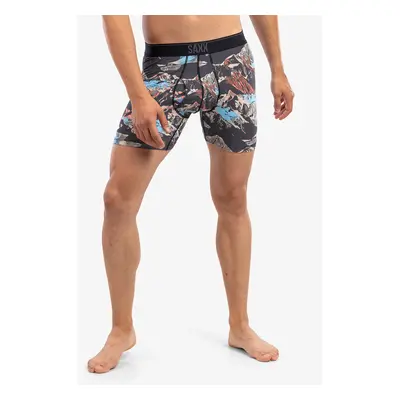 Boxerky Saxx Quest Boxer Brief Fly - black mountainspace