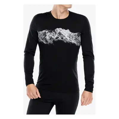 Funkční mikina Icebreaker Merino Oasis LS Crewe Remarkables - black