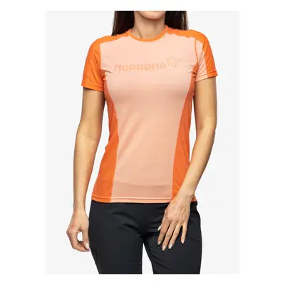 Termo triko dámské Norrona Falketind Equaliser Merino T-Shirt - peach/orange