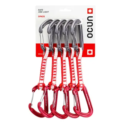 Lezecké expresky Ocun Hawk QD Wire DYN 10 cm - pack - red