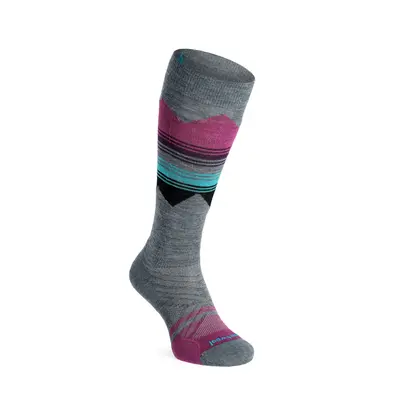 Dámské ponožky Smartwool Ski TC Pattern OTC Socks - pewter blue