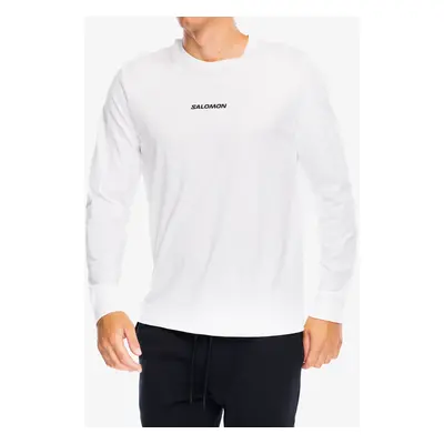 Tričko s dlouhým rukávem Salomon Logo Perf L/S Tee - white