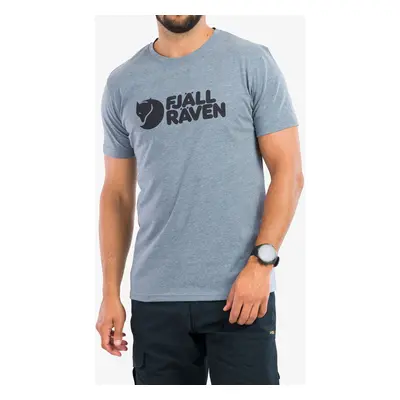 Tričko Fjallraven Logo T-shirt - uncle blue/melange