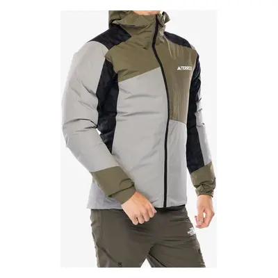 Bunda do deště adidas TERREX Xperior Hybrid Primeknit Rain Jkt - ch solid grey/olive stra/carb