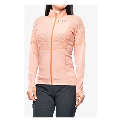 Fleece mikina dámská Norrona Lyngen Alpha90 Jacket – peach amber