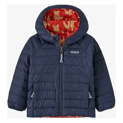 Dětská bunda Patagonia Baby Reversible Down Sweater Hoody - fox chase/madder red