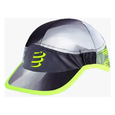 Běžecká čepice Compressport Pro Racing Cap - black/white print