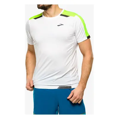 Běžecké triko Brooks Run Visible Short Sleeve - white/asphalt/nightlife