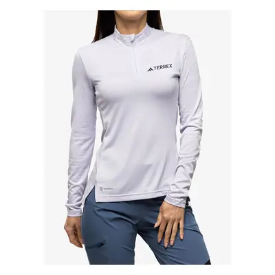 Mikina dámská bez kapuce adidas TERREX Multi Half-Zip LS Tee - silver dawn