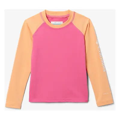 Dívčí mikina Columbia Sandy Shores Long Sleeve Sunguard - wild geranium/peach