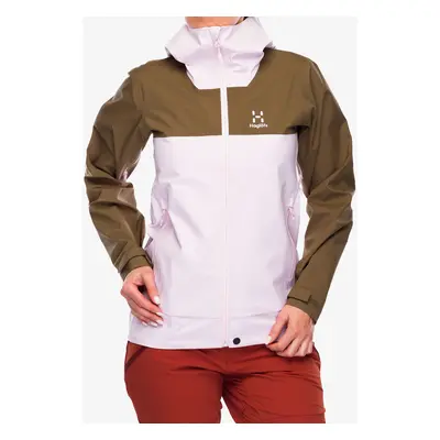 Dámská nepromokavá bunda s membránou Haglofs Front Proof Jacket - fresh pink/teak brown