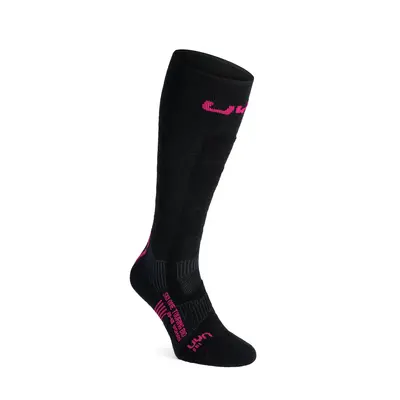 Skialpové ponožky UYN Ski Touring One Bio Socks - black/pink yarrow