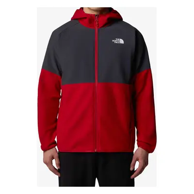 Mikina s kapucí The North Face Glacier Heavyweight Full Zip HD - garnet red/asphalt grey