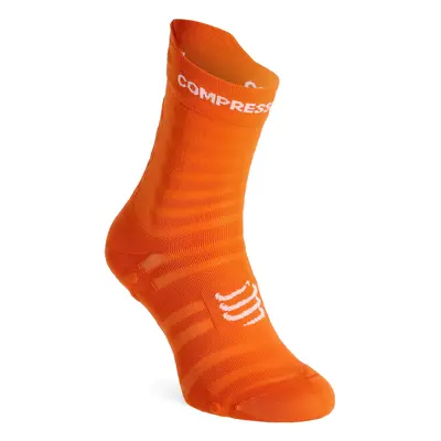 Ponožky na běhání Compressport Pro Racing v4.0 Ultralight Run High - fire/white