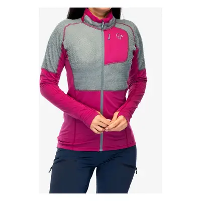 Fleece mikina dámská Norrona Lyngen Alpha90 Jacket - festival fuchsia