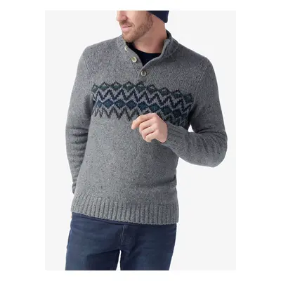 Vlněný svetr Smartwool Heavy Henley Sweater - charcoal heather