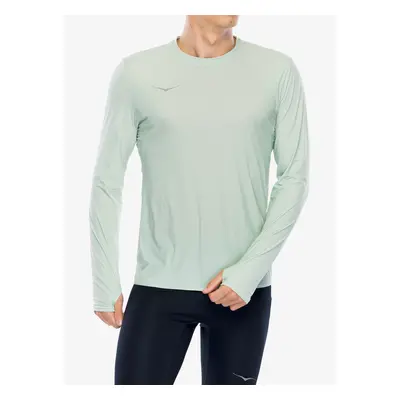 Mikina na běhání Hoka Airolite Run Long Sleeve - aloe vera