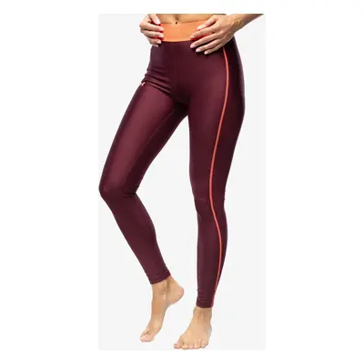 Dámské tréninkové legíny Under Armour HeatGear Branded Waistband Leggings - dark maroon/beta