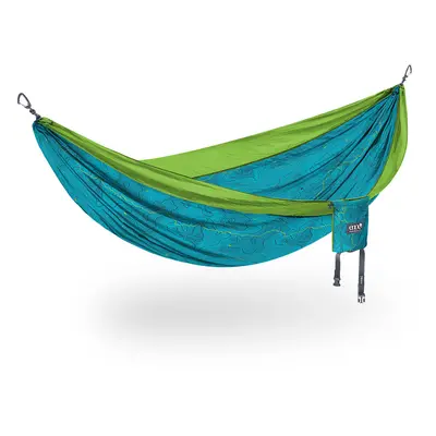 Houpací síť pro dvě osoby ENO DoubleNest Print Giving Back Hammock - topo cdt/chartreuse