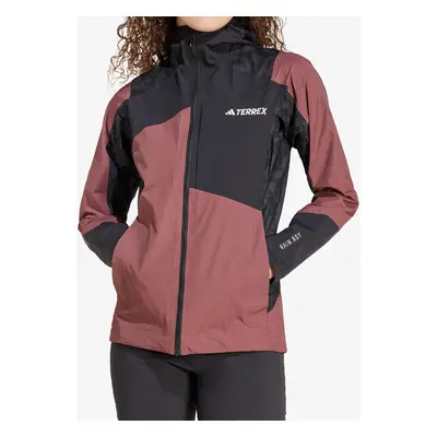 Dámská bunda adidas TERREX Xperior Hybrid Primeknit Rain Jkt - quiet crimson/black