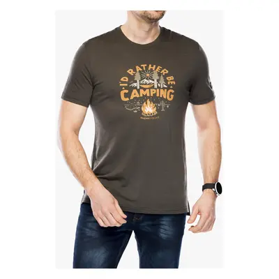 Merino triko Super.natural No Glamping Tee - black ink/various