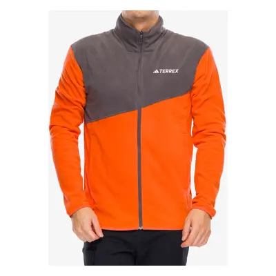 Fleece mikina adidas TERREX Multi Full Zip Fleece Jacket - semi impact orange/charcoal