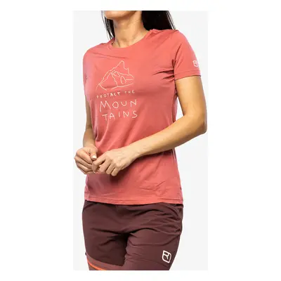 Merino triko dámské Ortovox Cool Mtn Protector TS - wild rose